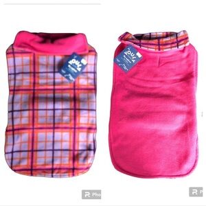 NWT Youly Reversible Plaid cozy dog coat S/M